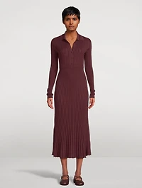 Ardor Rib-Knit Cashmere Silk Dress