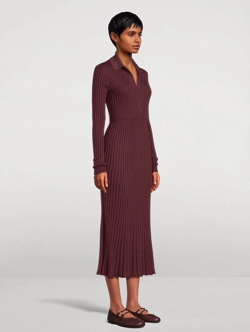 Ardor Rib-Knit Cashmere Silk Dress