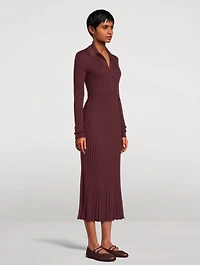 Ardor Rib-Knit Cashmere Silk Dress