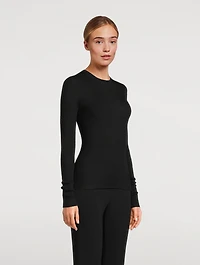Browning Rib-Knit Cashmere Silk Sweater