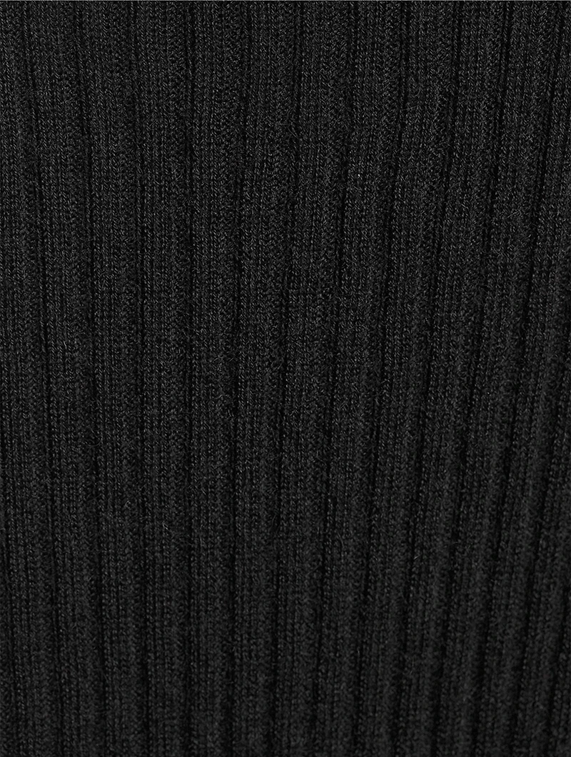 Browning Rib-Knit Cashmere Silk Sweater