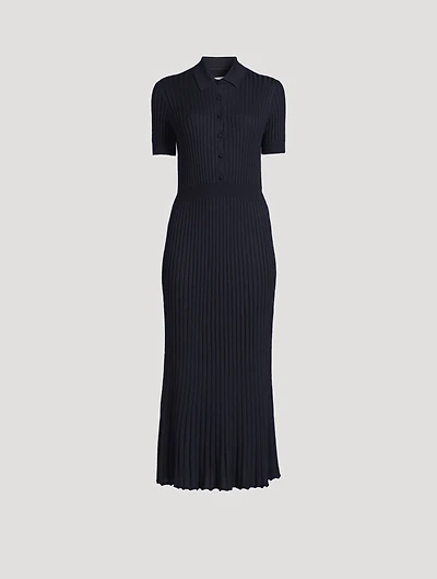 Amor Rib-Knit Cashmere Silk Dress