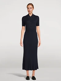 Amor Rib-Knit Cashmere Silk Dress