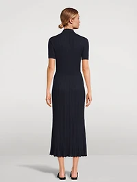 Amor Rib-Knit Cashmere Silk Dress