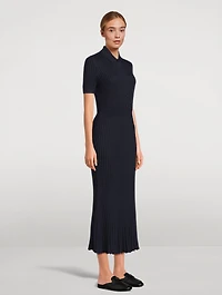 Amor Rib-Knit Cashmere Silk Dress