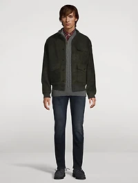 Cable-Knit Cashmere Quarter-Zip Sweater