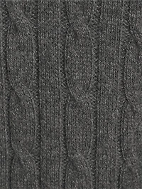 Cable-Knit Cashmere Quarter-Zip Sweater