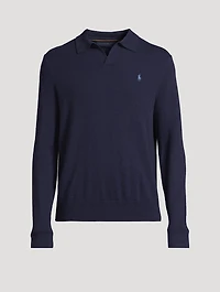 Wool Johnny-Collar Sweater