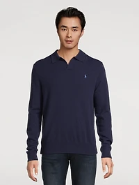 Wool Johnny-Collar Sweater