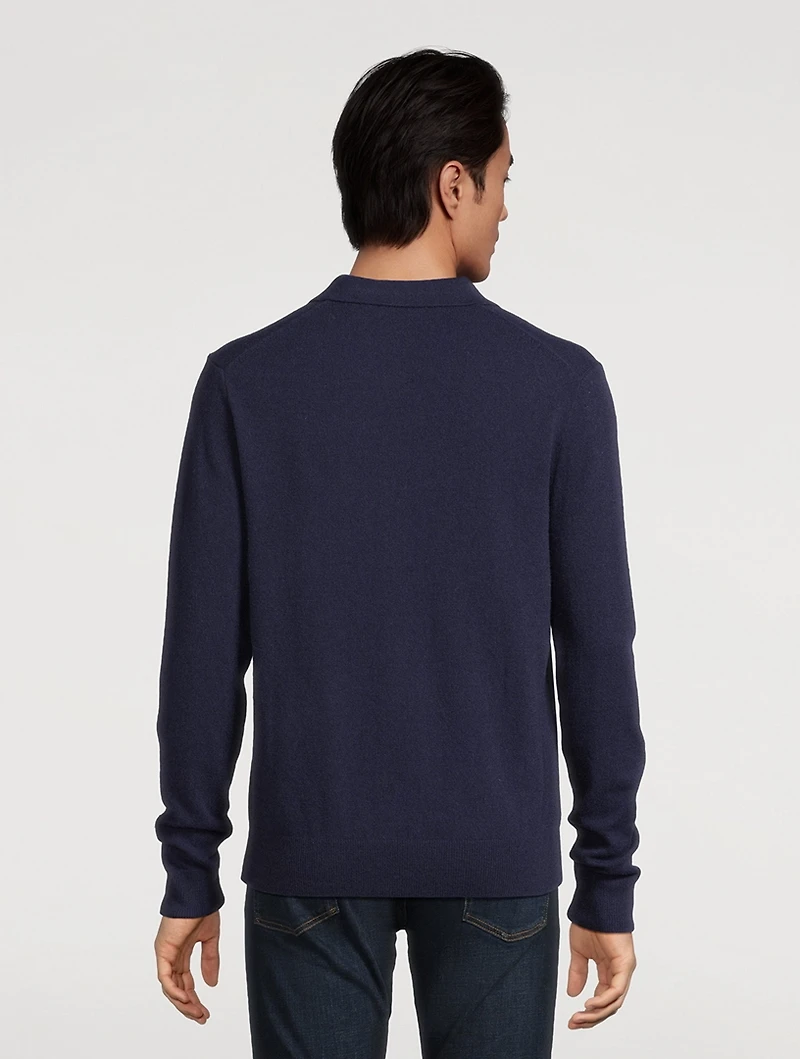 Wool Johnny-Collar Sweater