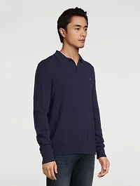 Wool Johnny-Collar Sweater