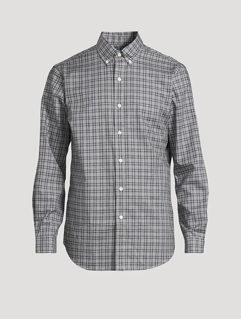 Cotton Twill Shirt Plaid Print