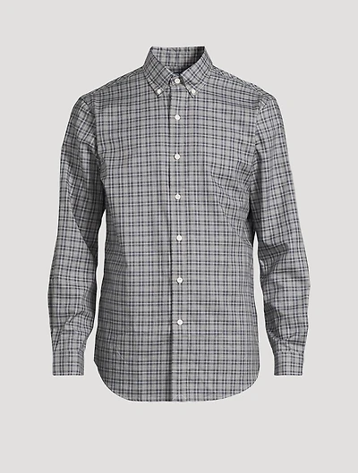 Cotton Twill Shirt Plaid Print