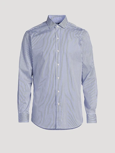 Classic Fit Striped Poplin Shirt