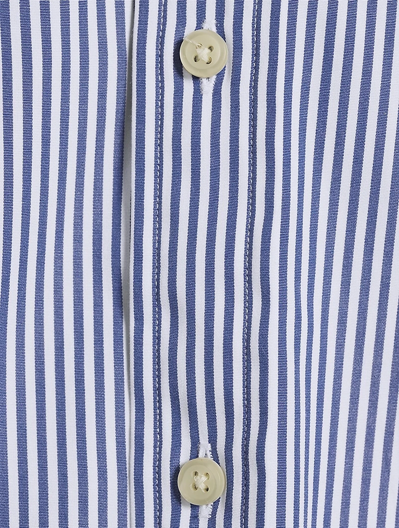 Classic Fit Striped Poplin Shirt