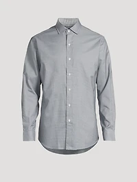 Classic Fit Houndstooth Twill Shirt