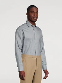 Classic Fit Houndstooth Twill Shirt