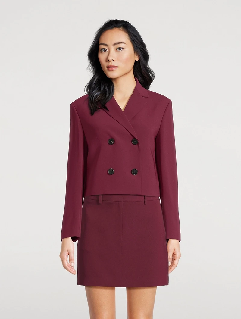 Double-Breasted Admiral Crêpe Blazer