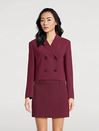 Double-Breasted Admiral Crêpe Blazer