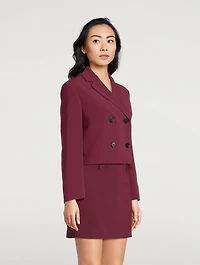 Double-Breasted Admiral Crêpe Blazer