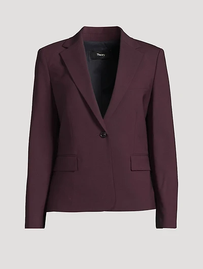 Slim Stretch Wool Blazer