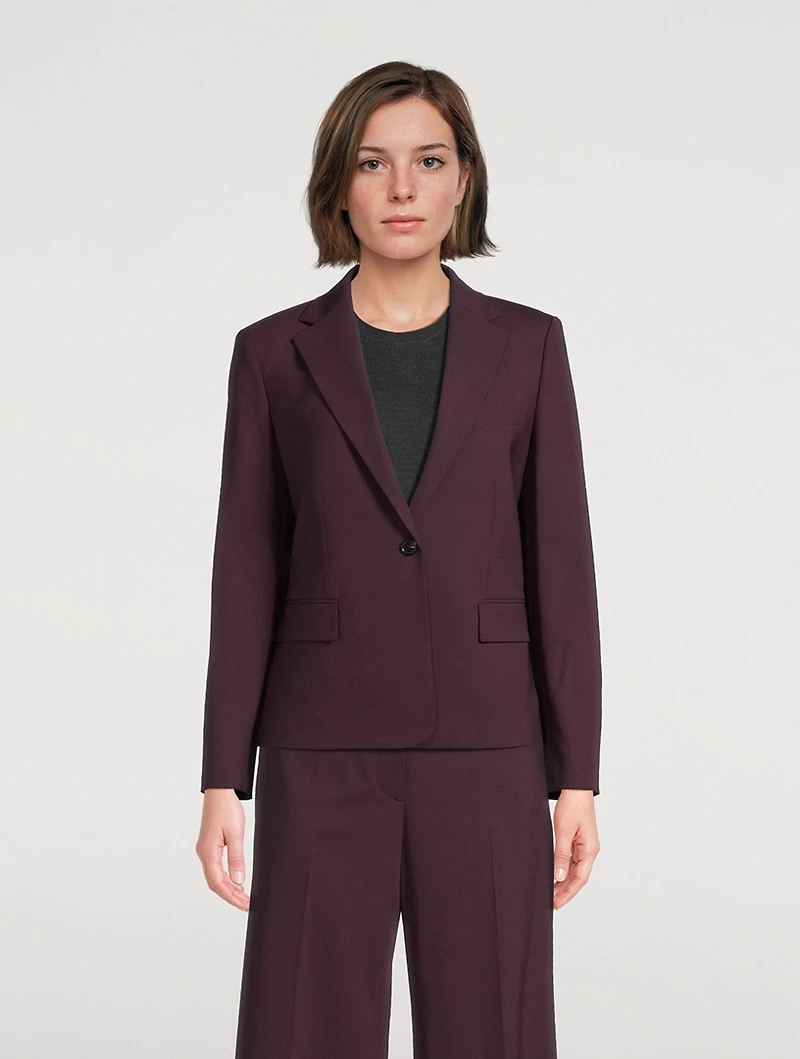 Slim Stretch Wool Blazer