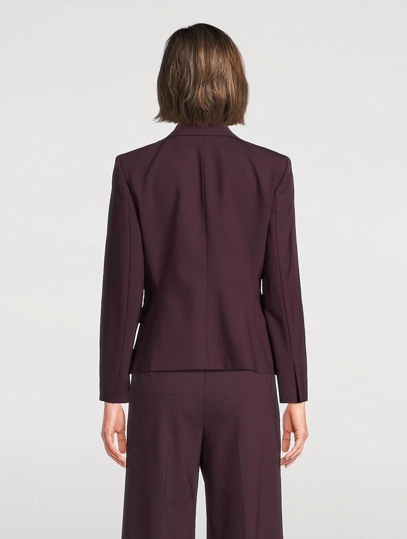 Slim Stretch Wool Blazer