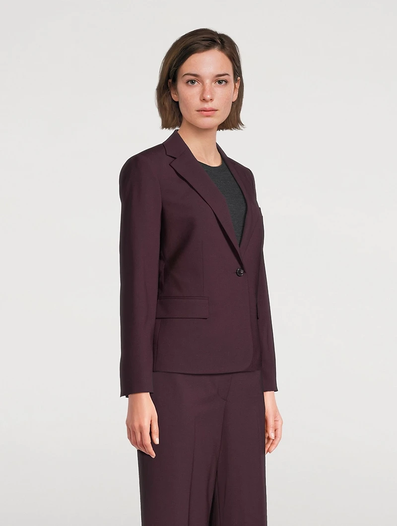 Slim Stretch Wool Blazer