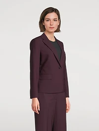 Slim Stretch Wool Blazer