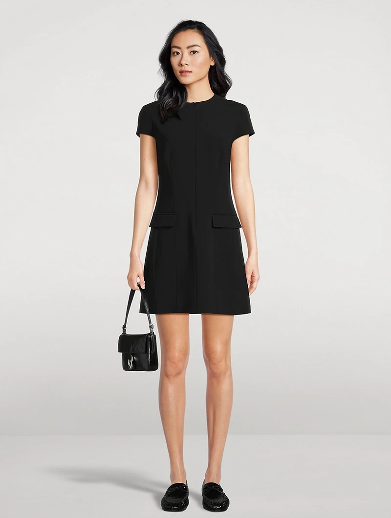 Admiral Crepe Short-Sleeve Shift Dress
