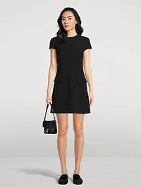 Admiral Crepe Short-Sleeve Shift Dress