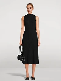 Cable Rib Knit Midi Dress