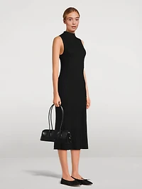 Cable Rib Knit Midi Dress