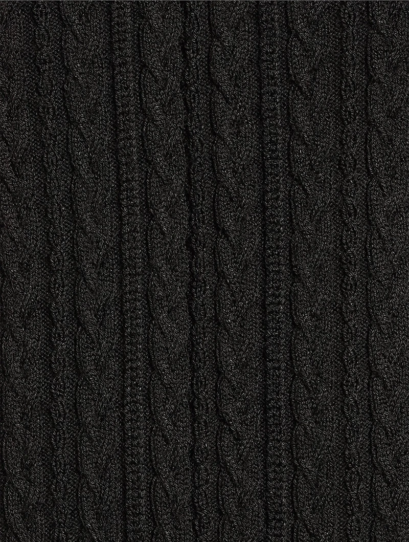 Cable Rib Knit Midi Dress