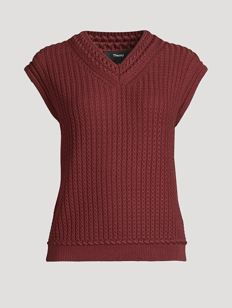 Textured Knit Vest