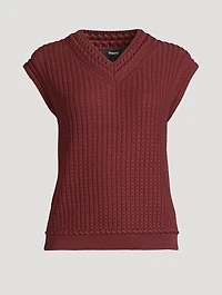 Textured Knit Vest