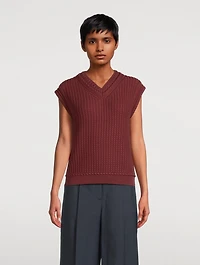 Textured Knit Vest