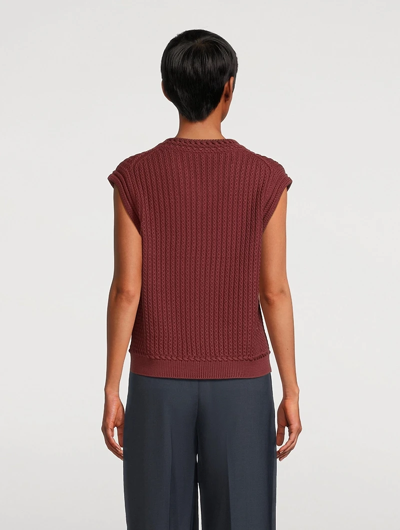 Textured Knit Vest