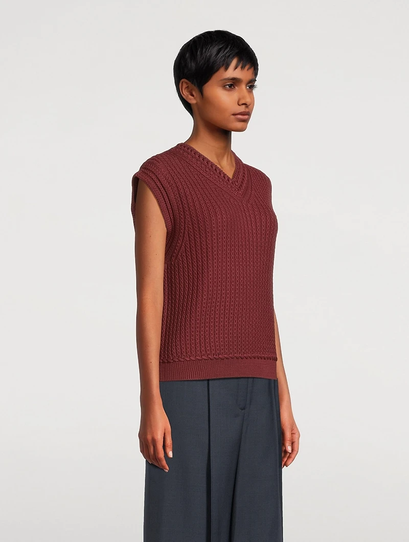 Textured Knit Vest