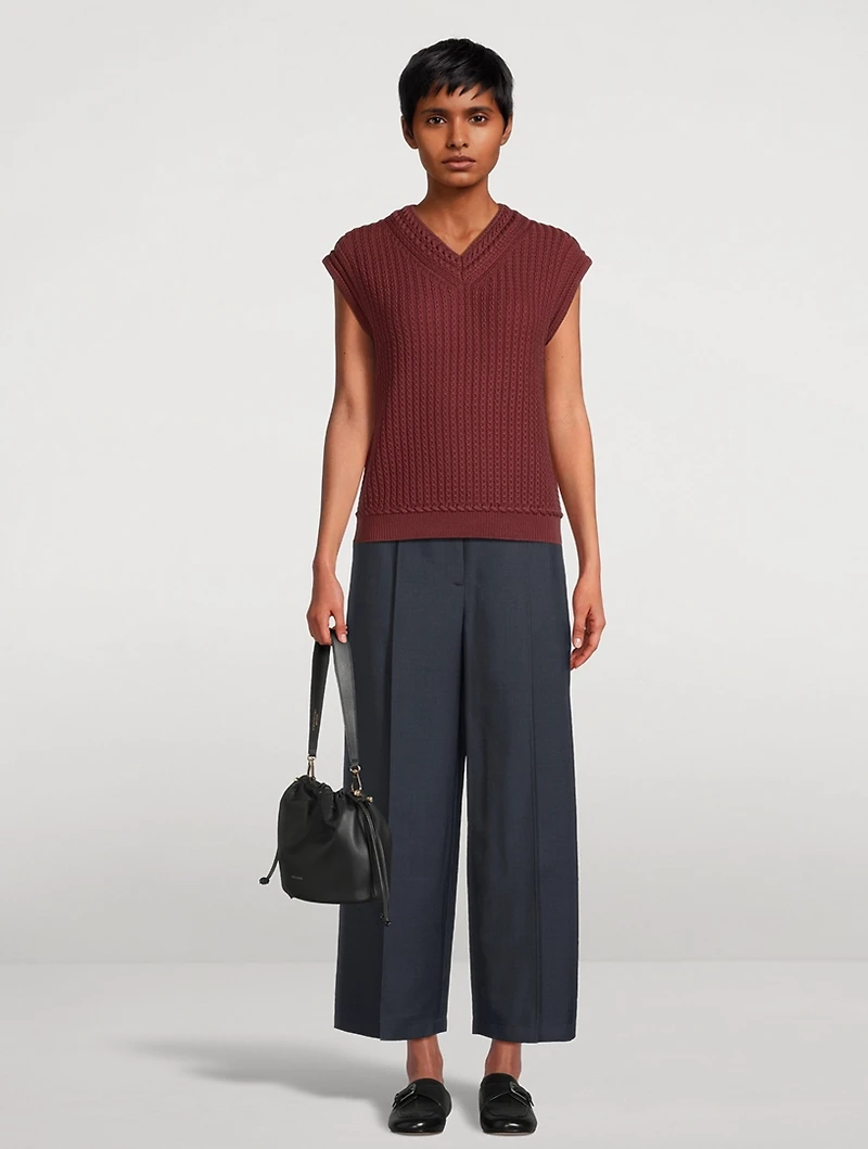 Textured Knit Vest