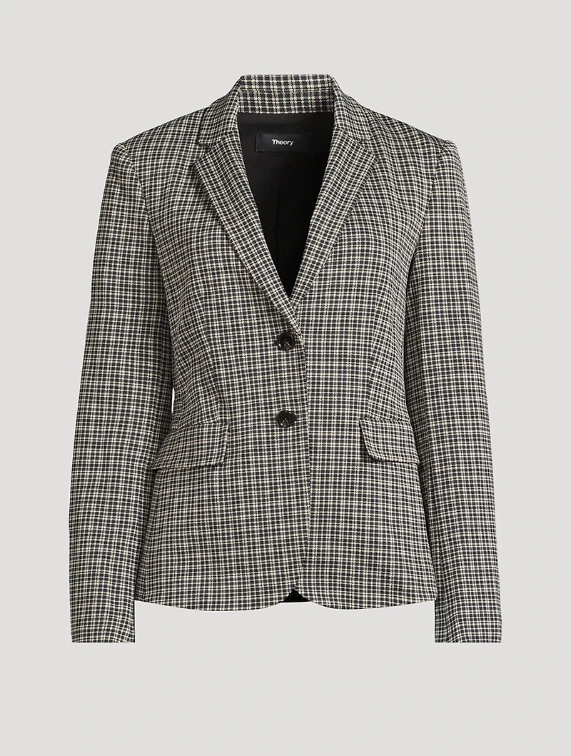 Carissa Knit Plaid Jacket