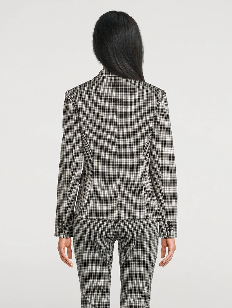 Carissa Knit Plaid Jacket