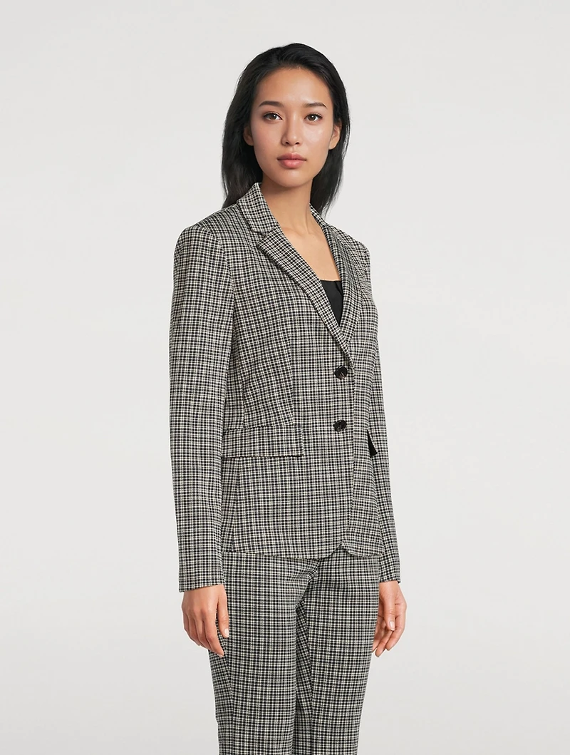 Carissa Knit Plaid Jacket