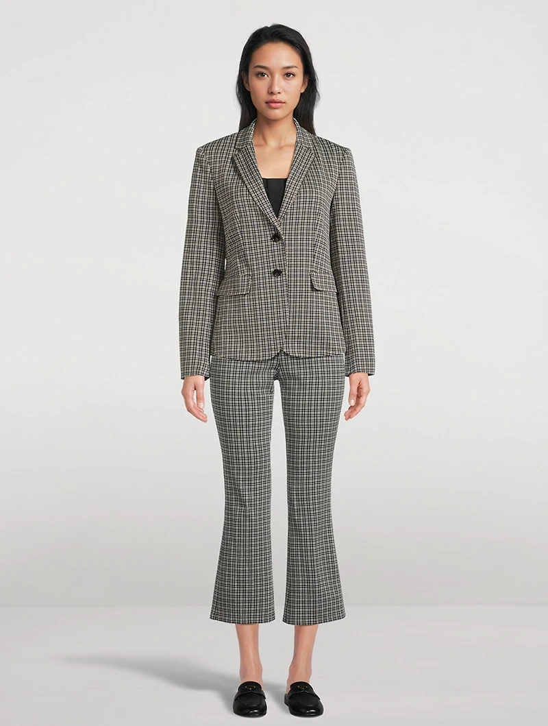Carissa Knit Plaid Jacket