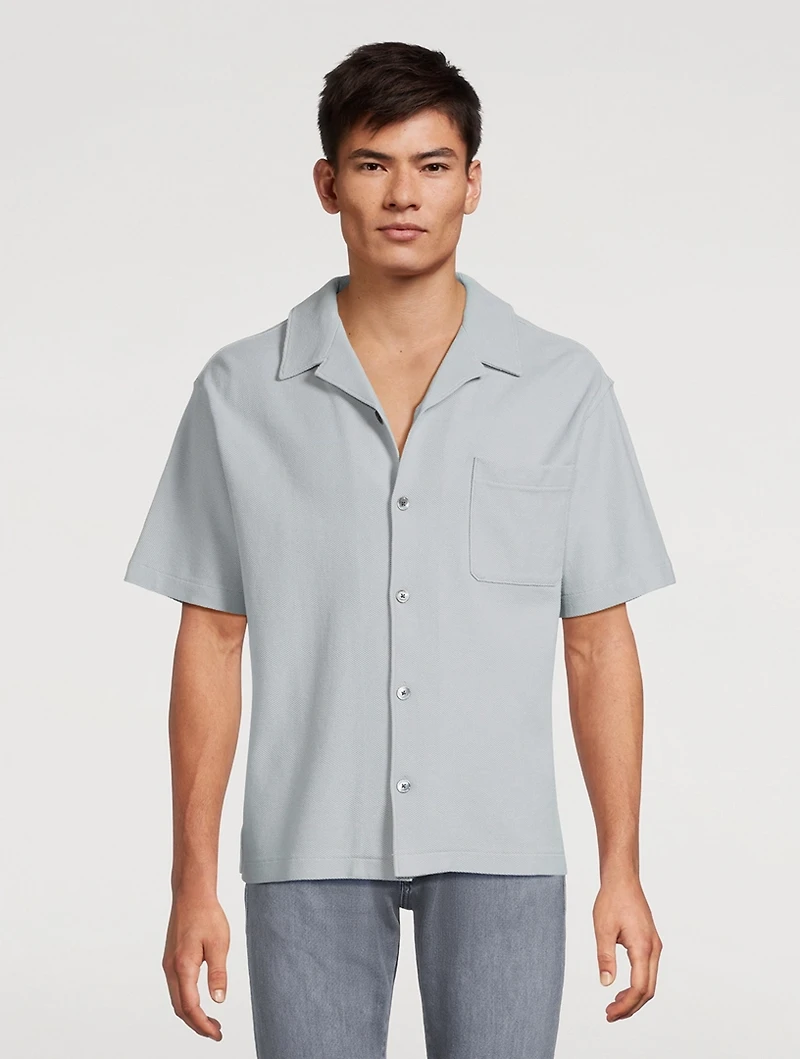 Jacquard Relaxed Short-Sleeve Shirt