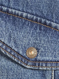 Sherpa-Trimmed Denim Bomber Jacket