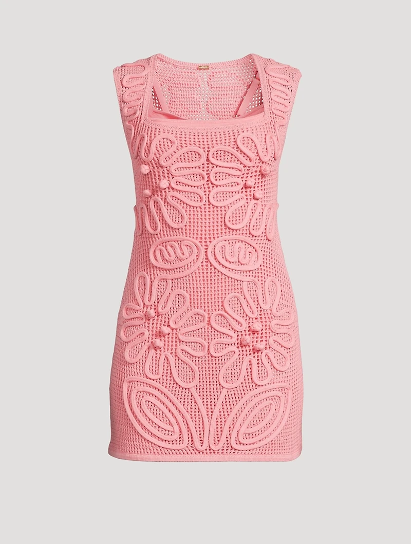 Chimi Knit Crochet Mini Dress