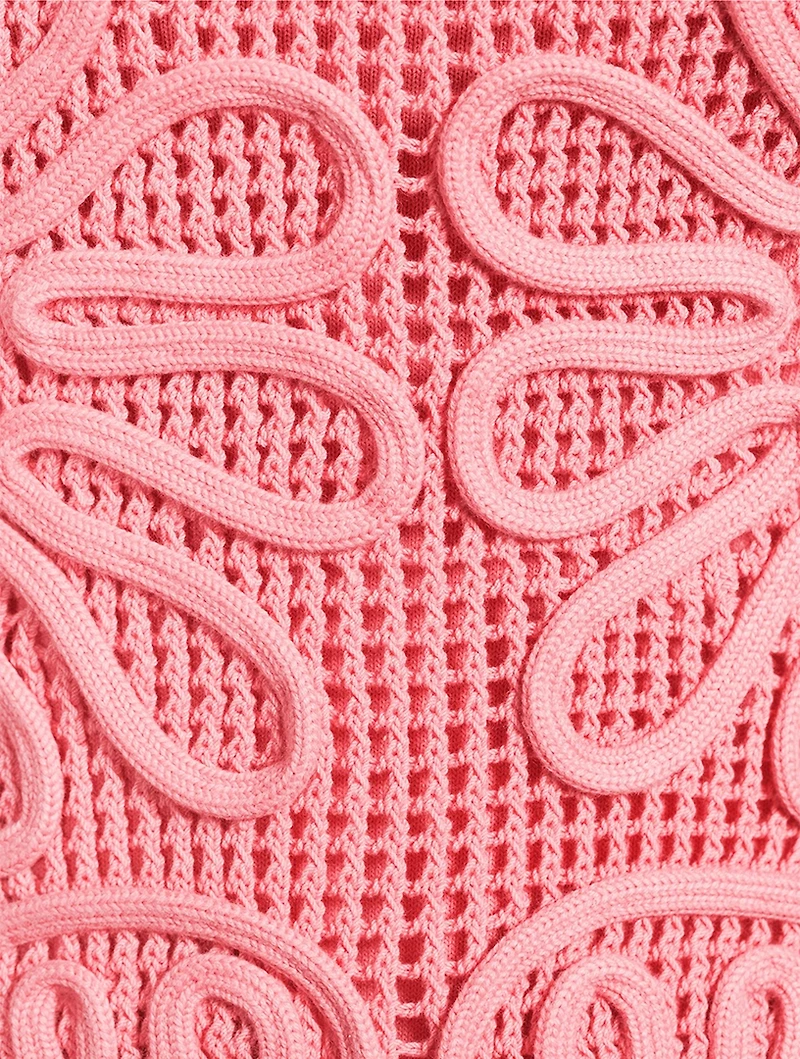 Chimi Knit Crochet Mini Dress