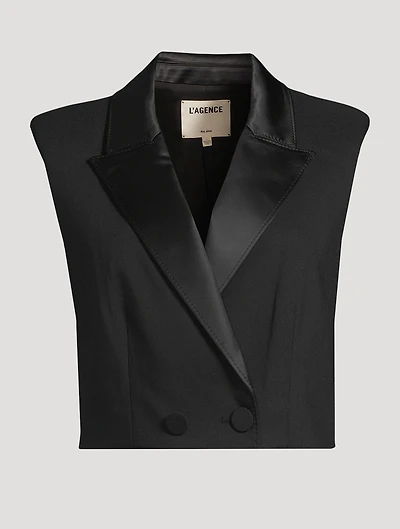 Hollis Double-Breasted Cropped Vest