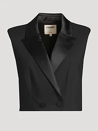 Hollis Double-Breasted Cropped Vest